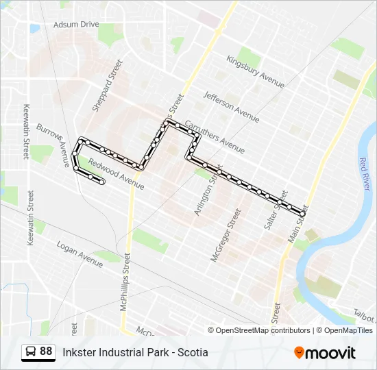 88 Bus Line Map