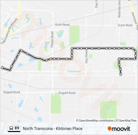 89 Bus Line Map
