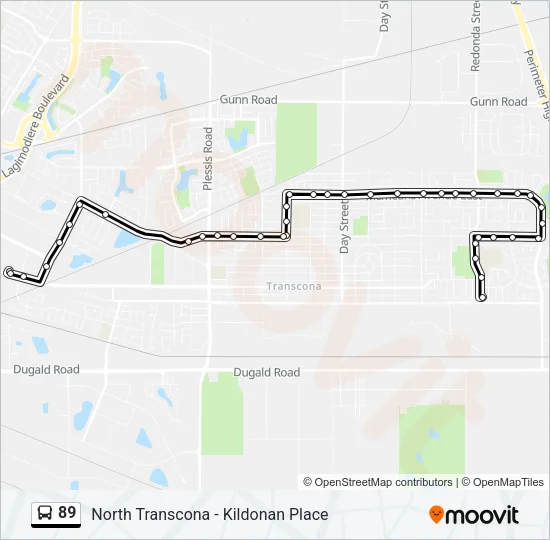 89 Bus Line Map