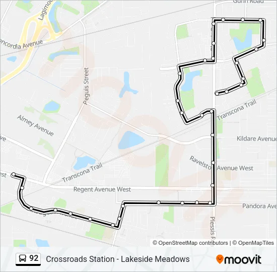 92 Bus Line Map