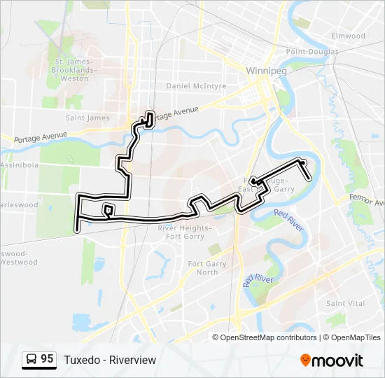 95 Bus Line Map