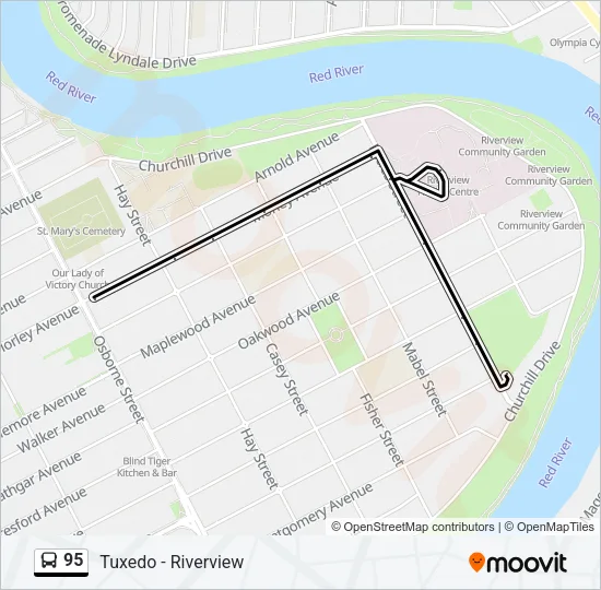 95 Bus Line Map