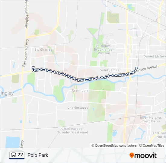 22 Bus Line Map