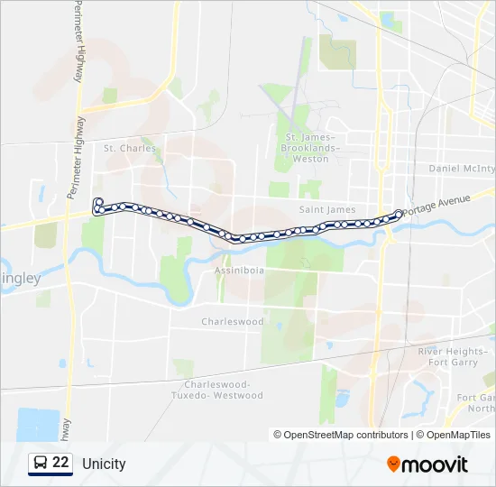 22 Bus Line Map