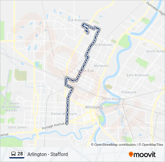 28 Bus Line Map