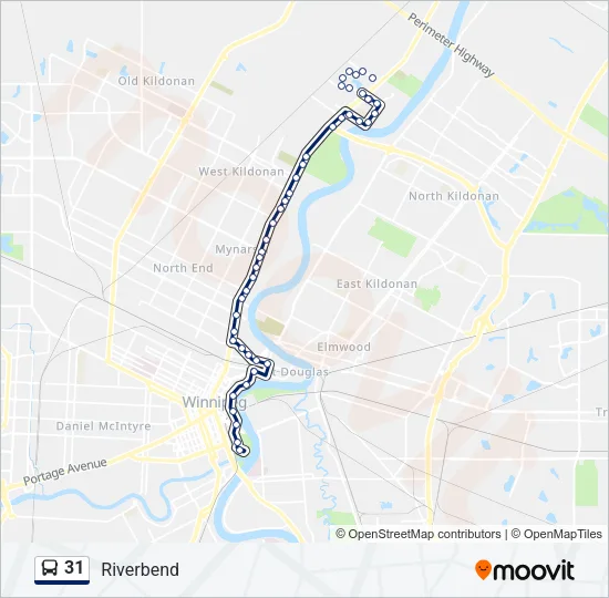 31 Bus Line Map