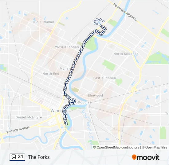 31 Bus Line Map