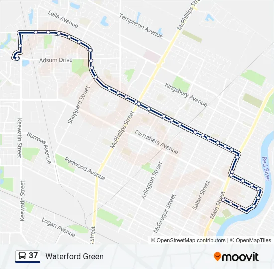 37 Bus Line Map