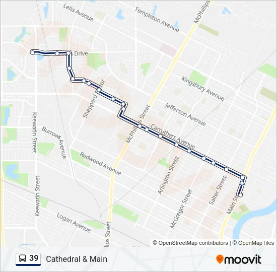 39 Bus Line Map