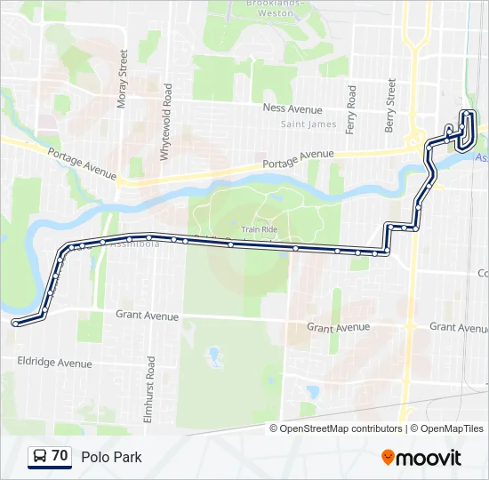 70 Bus Line Map