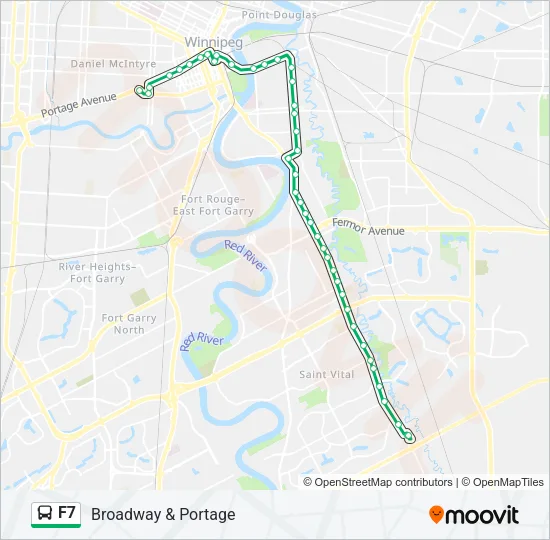 F7 Bus Line Map