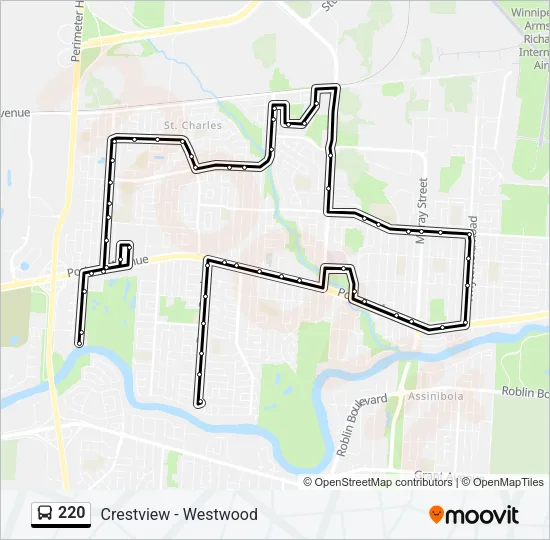 220 Bus Line Map
