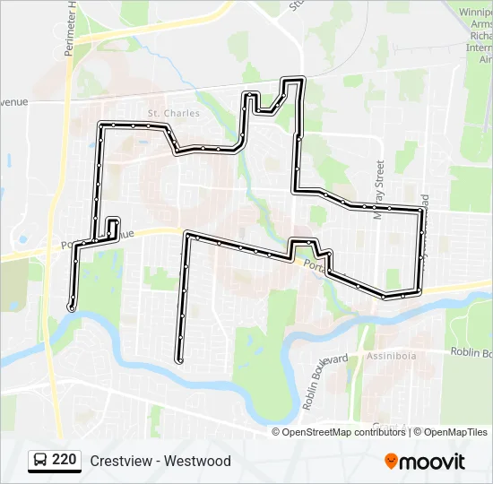 220 Bus Line Map