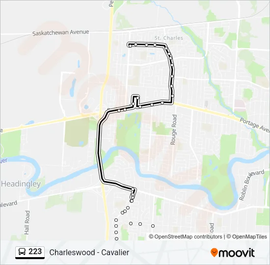 223 Bus Line Map