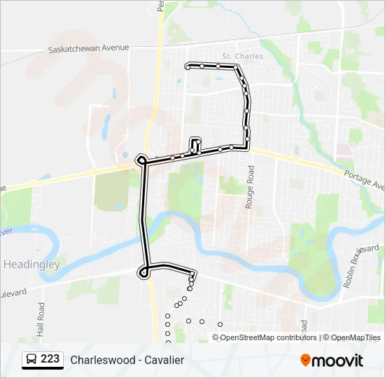 223 Bus Line Map