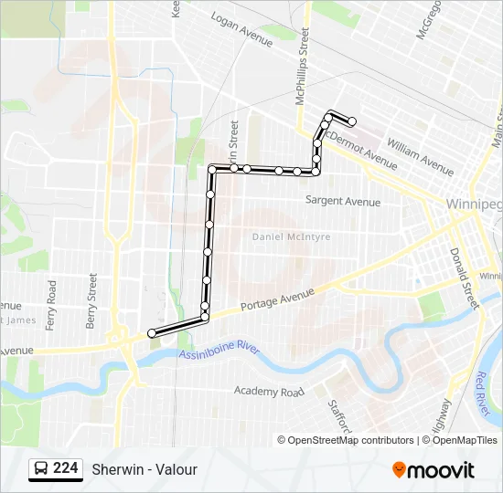 224 Bus Line Map