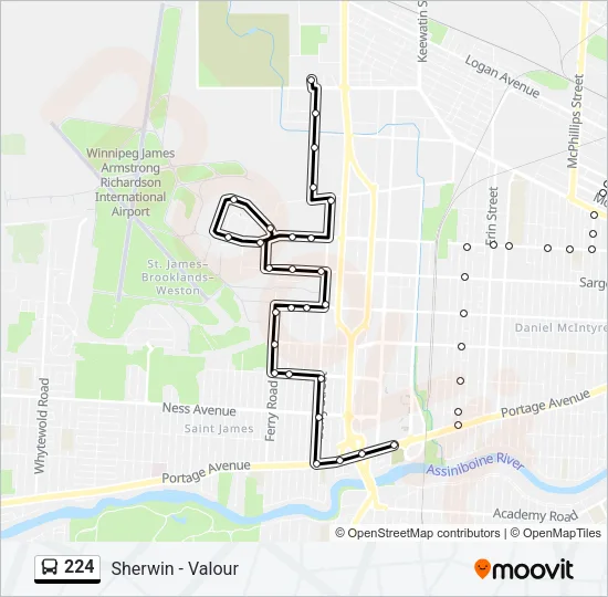 224 Bus Line Map