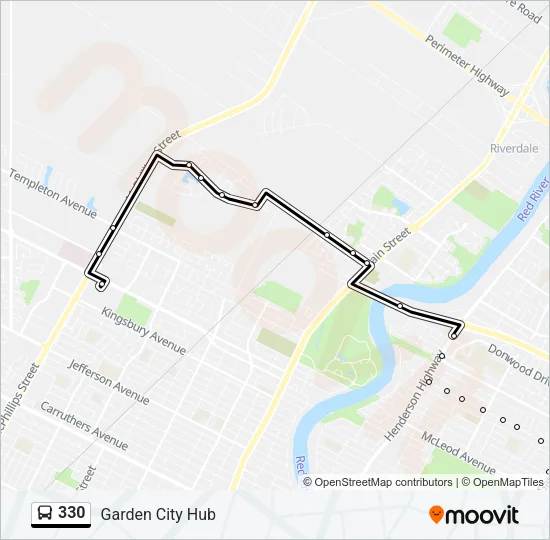 330 Bus Line Map
