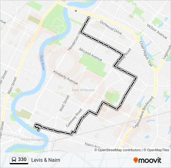 330 Bus Line Map