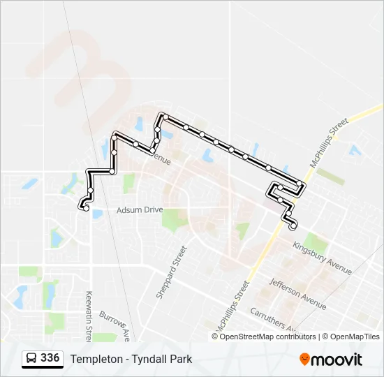 336 Bus Line Map