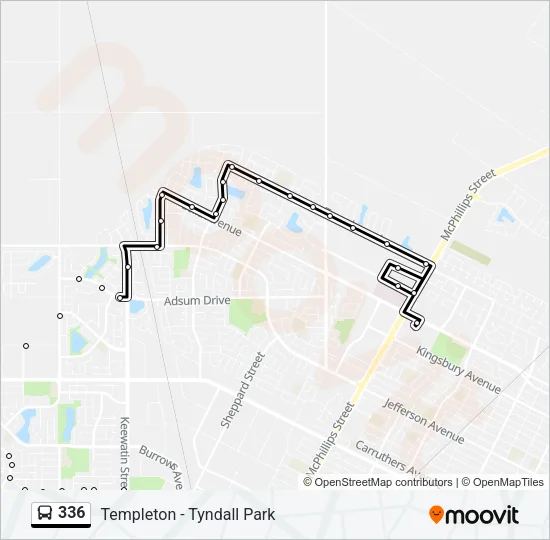 336 Bus Line Map
