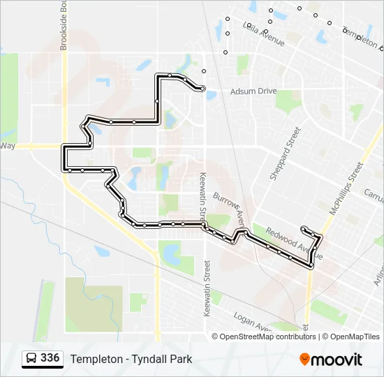 336 Bus Line Map