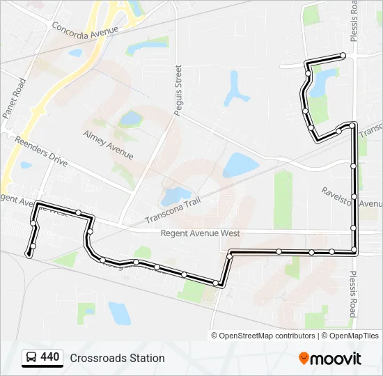 440 Bus Line Map
