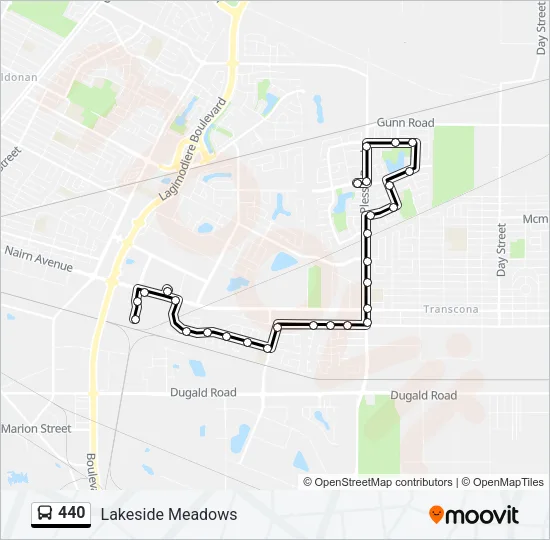 440 Bus Line Map