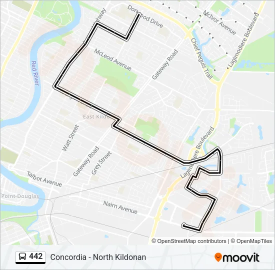 442 Bus Line Map