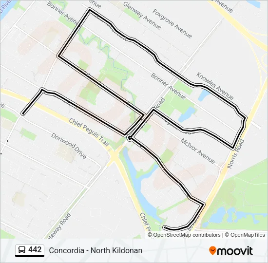 442 Bus Line Map