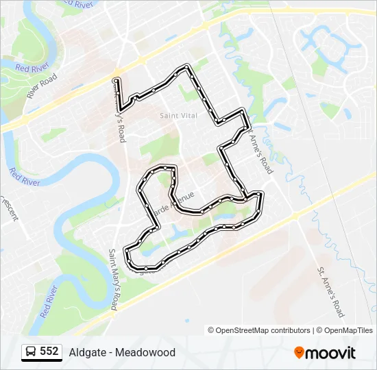 552 Bus Line Map