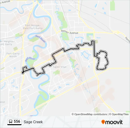 556 Bus Line Map