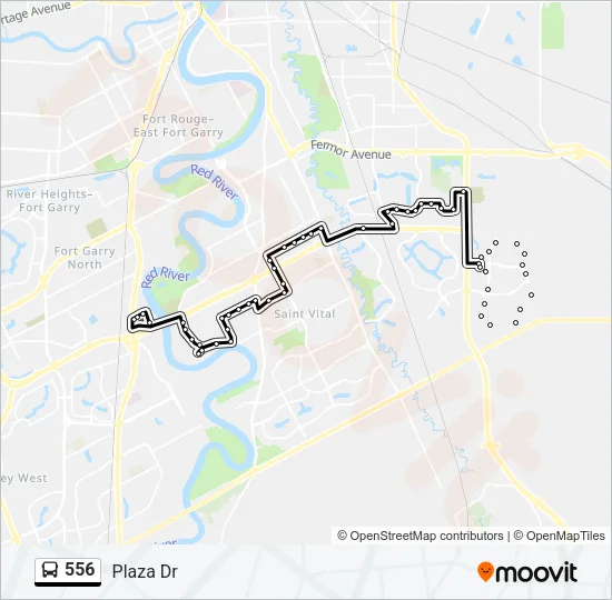 556 Bus Line Map