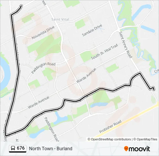 676 Bus Line Map