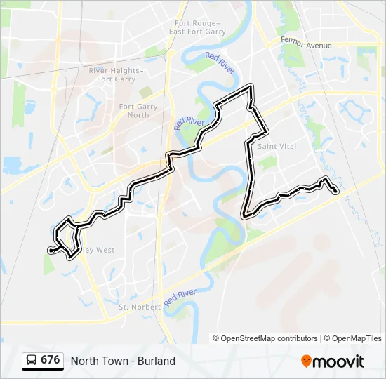 676 Bus Line Map