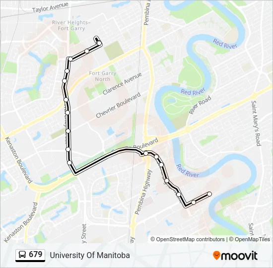 679 Bus Line Map