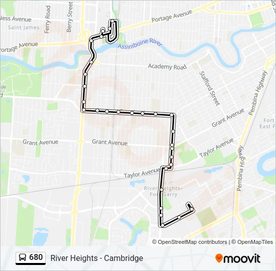 680 Bus Line Map