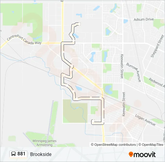 881 Bus Line Map