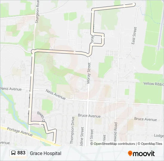 883 Bus Line Map