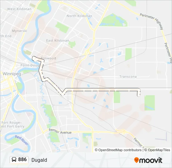 886 Bus Line Map