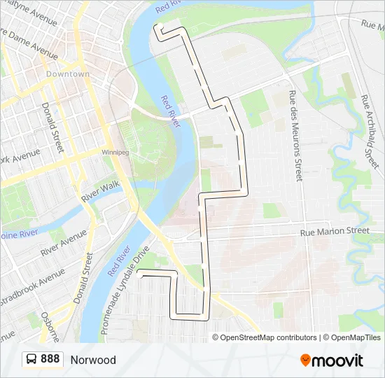 888 Bus Line Map