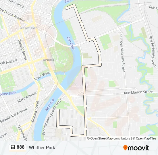 888 Bus Line Map