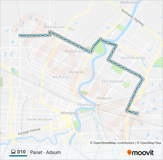 D10 Bus Line Map