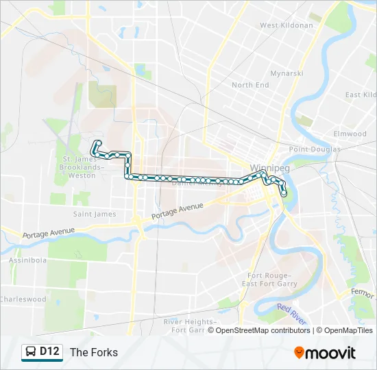 D12 Bus Line Map
