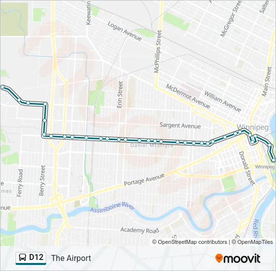 D12 Bus Line Map