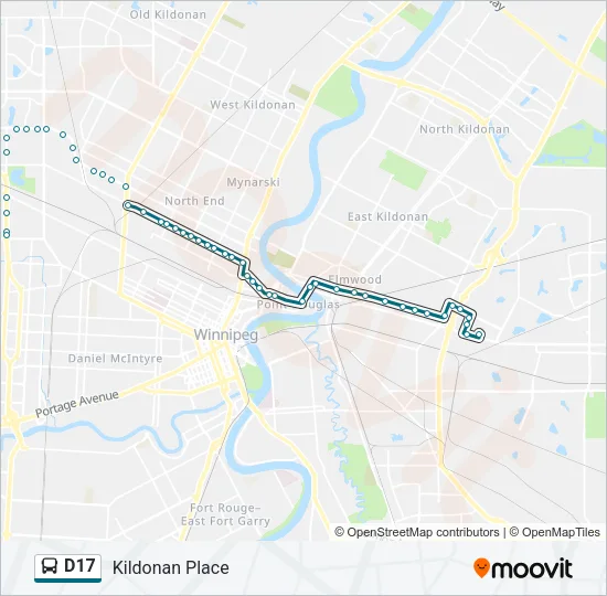 D17 Bus Line Map