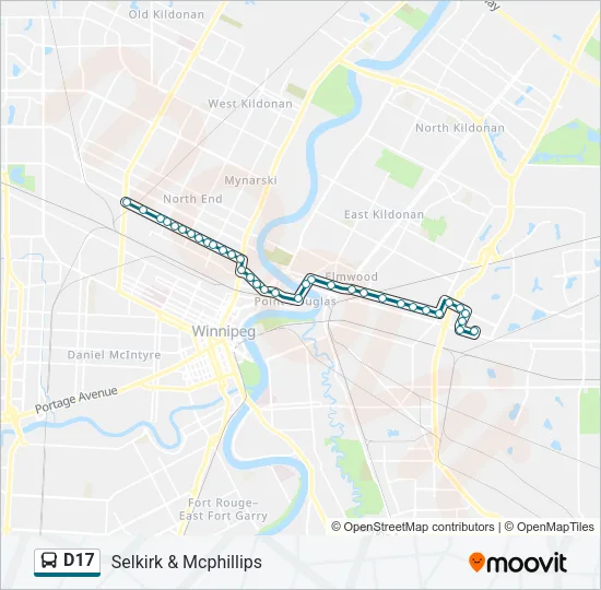 D17 Bus Line Map