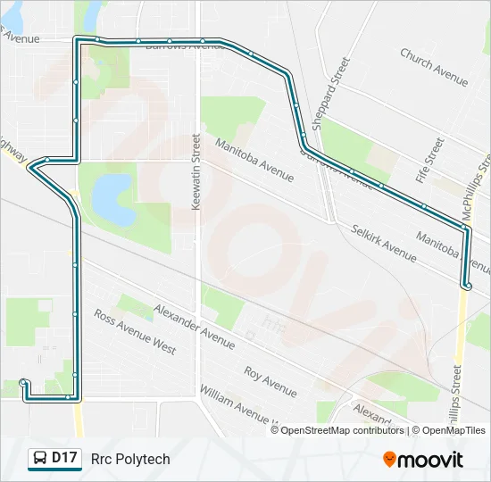 D17 Bus Line Map