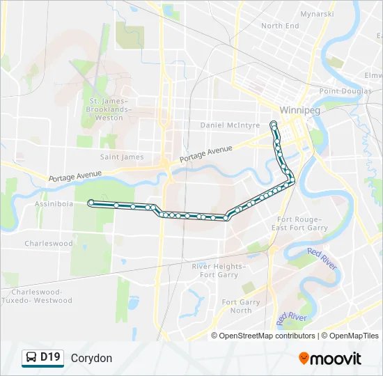 D19 Bus Line Map