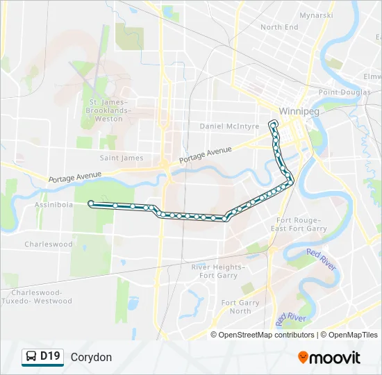 D19 Bus Line Map